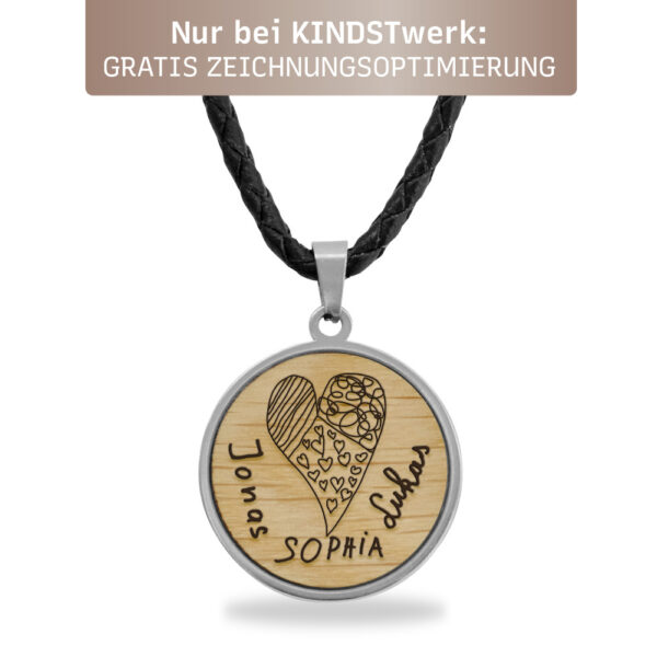 Halskette mit Kinderzeichnung