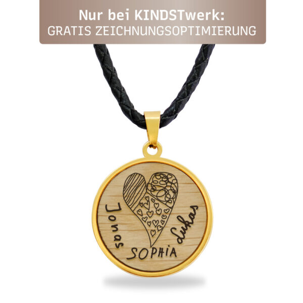 Halskette mit Kinderzeichnung