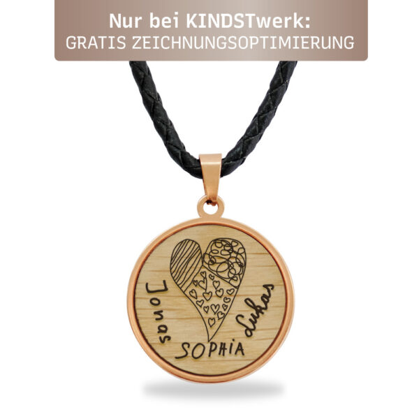 Halskette mit Kinderzeichnung