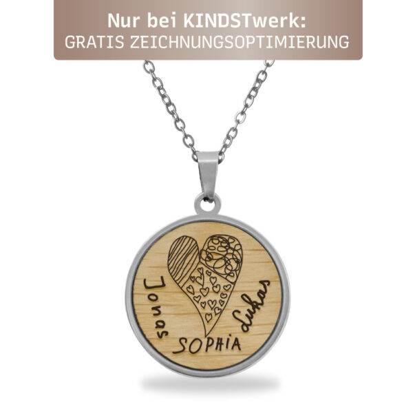Halskette mit Kinderzeichnung
