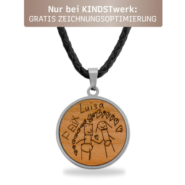 Halskette mit Kinderzeichnung