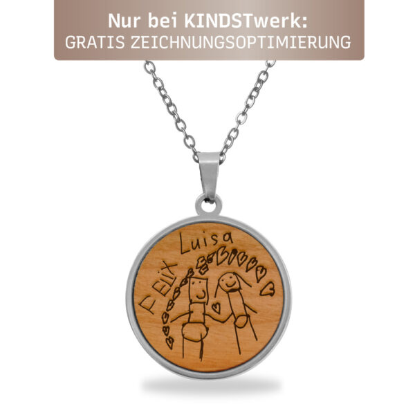 Halskette mit Kinderzeichnung
